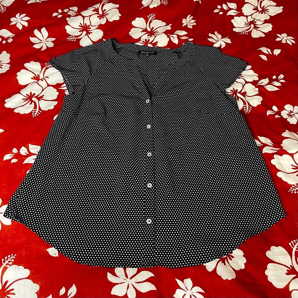 Jones New York Polka Dot Blouse